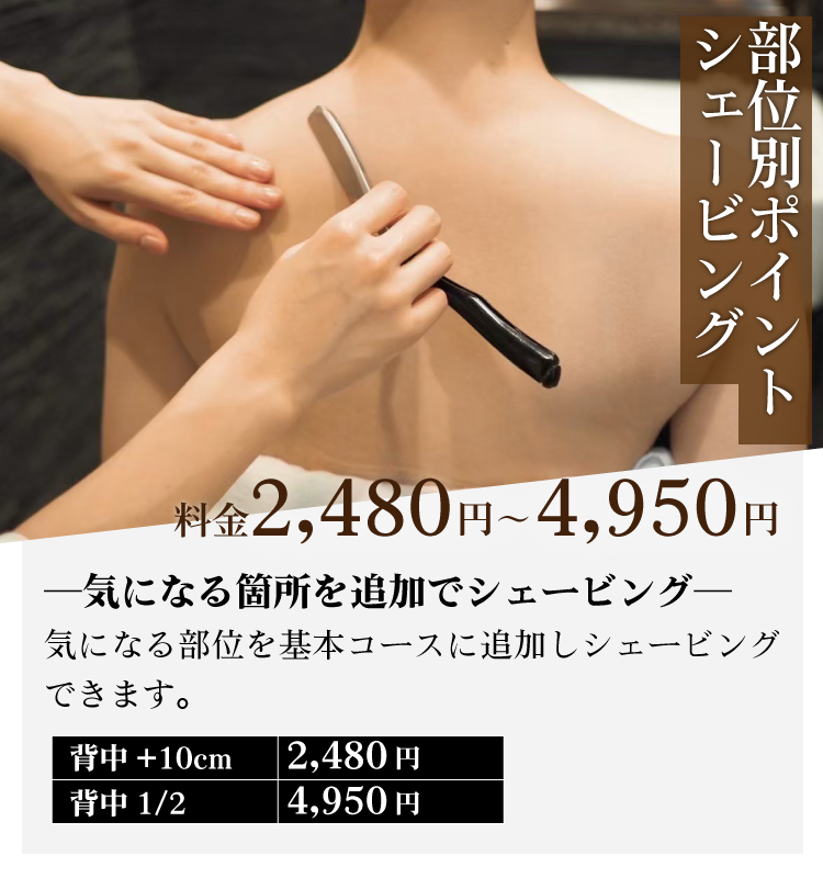 部位別ポイントシェービング